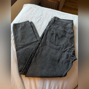 Premium Levi's Gray Factory Distressed 501 Skinny Jeans Button fly 28/28